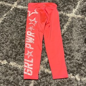 Girl kids xs leggings with the saying girl power on the side